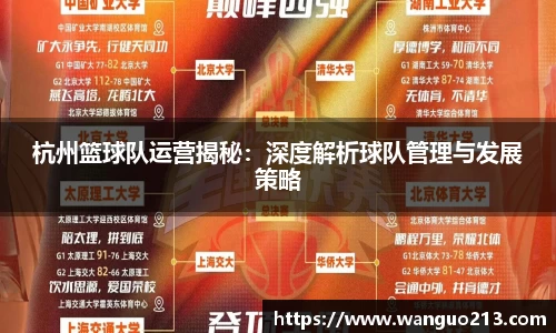 杭州篮球队运营揭秘：深度解析球队管理与发展策略